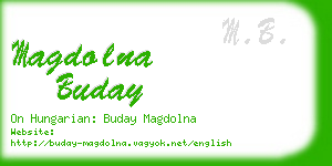 magdolna buday business card